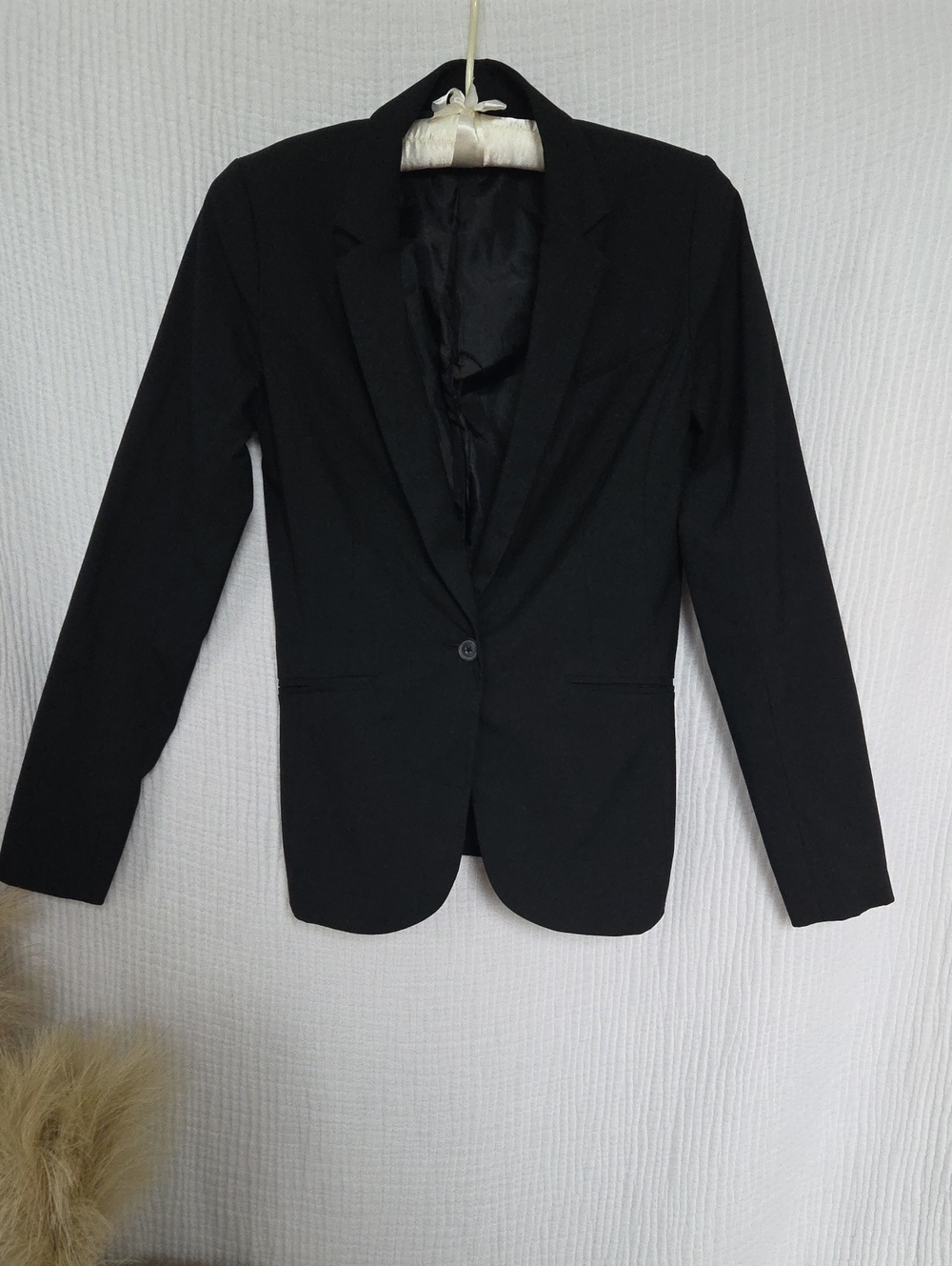 Massimo Black Tailored Single-Button Blazer XS
